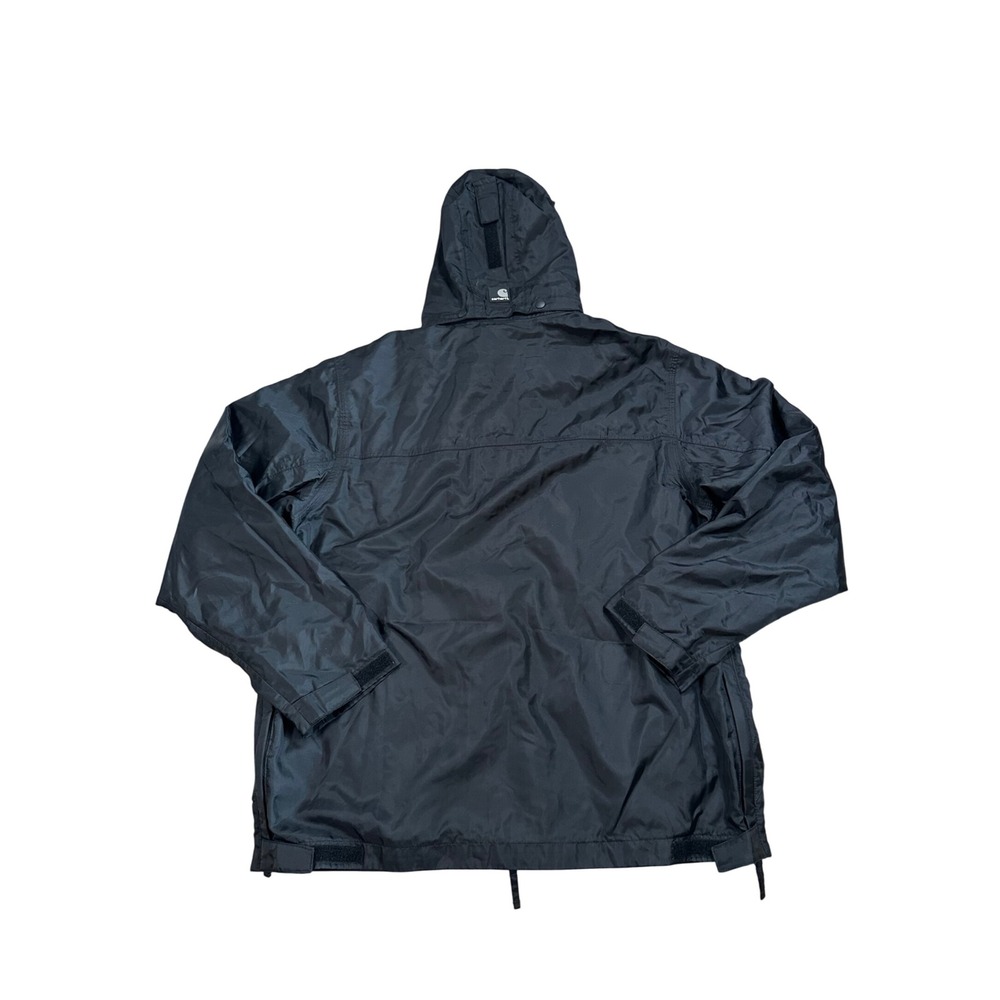 Carhartt Mens J305 BLK Black Nylon Hooded Jacket Coat Mesh Lined Size Large - Picture 6 of 7